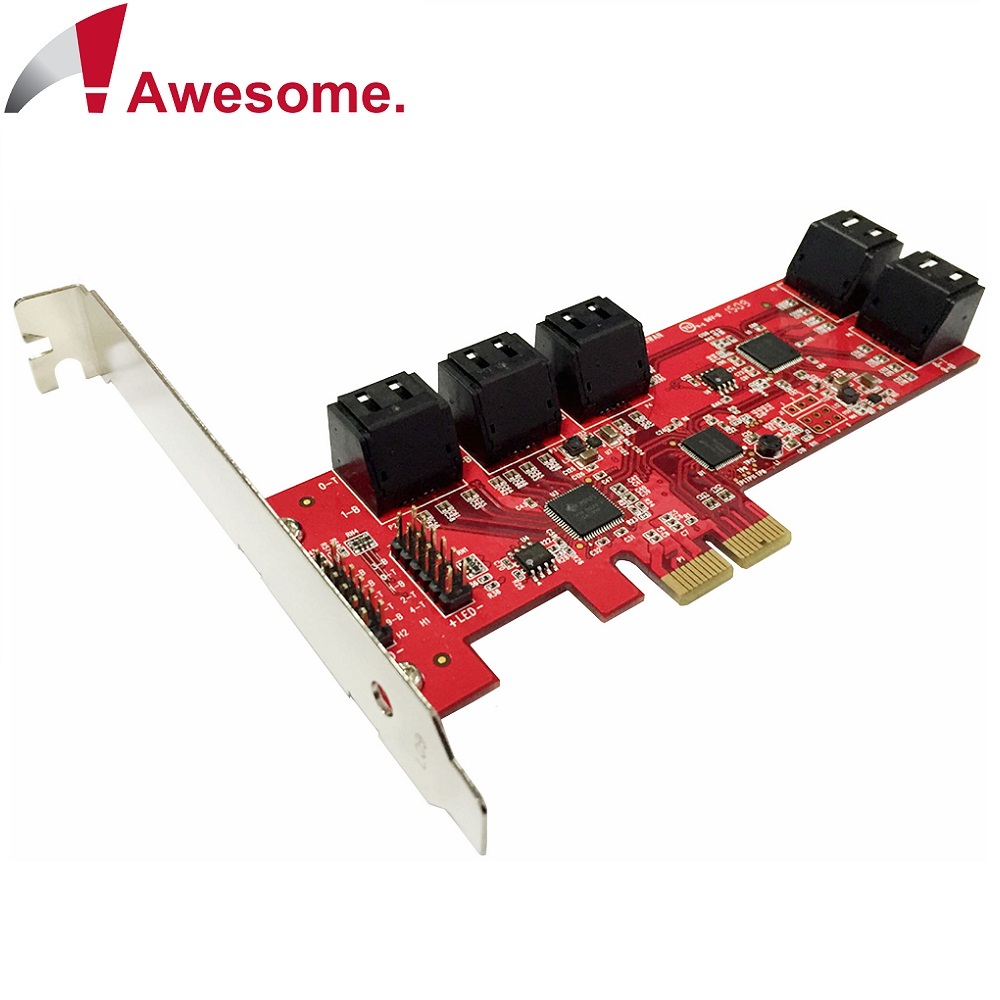 Awesome PCIe 2.0x10埠SATAIII 6Gbps擴充卡