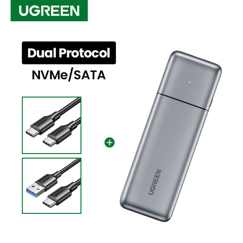 綠聯 M.2硬碟外接盒 NVMe/SATA 10Gbps雙模