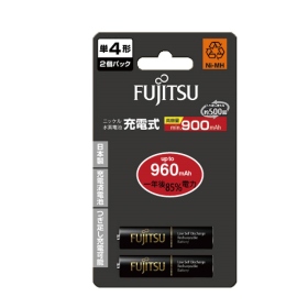 Fujitsu4號低自放充電電池900mAh AAA(2入)