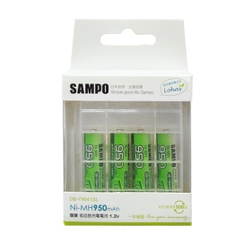 SAMPO  AAA低自放鎳氫充電電池-4號4入(950mAh)