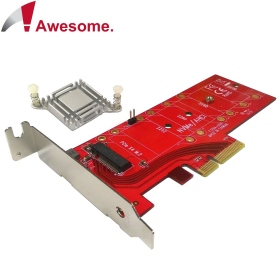 Awesome M.2 NVMe高功率SSD轉PCIe 3.0 x4轉接卡