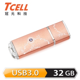 TCELL冠元 USB3.0 絢麗粉彩隨身碟-玫瑰金 32G