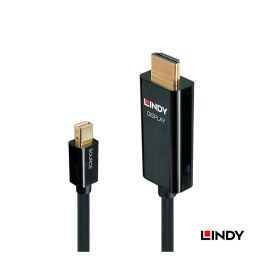LINDY 林帝  主動式MINI DISPLAYPORT TO HDMI 2.0 轉接線 2M (40912)