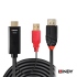 LINDY 林帝 主動式HDMI 1.4 TO DISPLAYPORT 1.2 轉接線帶USB電源，2M