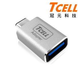 TCELL TYPE-C/USB轉接頭(太空灰)