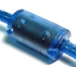 USB2.0 A公-B公透明藍傳輸線   鋁箔+金屬編織網雙隔離